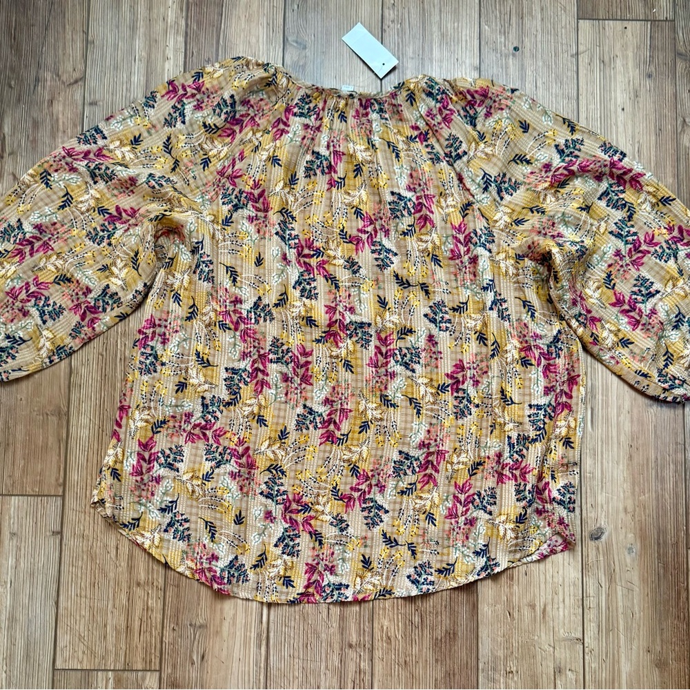 New-LOFT Multicolor Floral Blouse - Picture 5 of 5